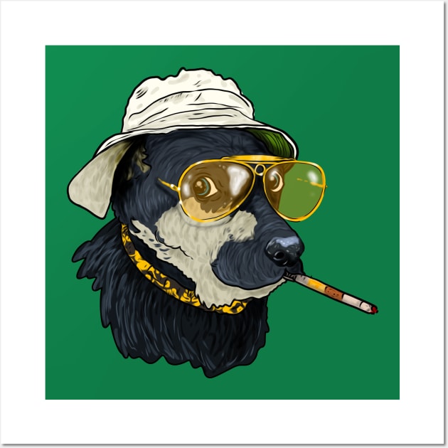 Hunter S Thompson Dog Wall Art by Harley Warren